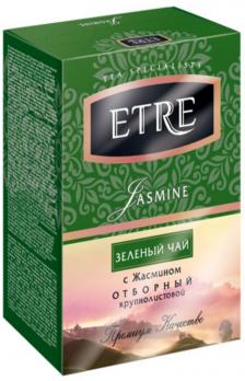 ETRE Jasmine Зелёный чай с жасмином крупнолистной, 100 гр. КДВ