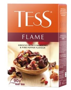 Чай травяной TESS FLAME. со вкусом Земляники и розового перца, листовой 90 гр. Лента