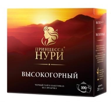 Чай черный ПРИНЦЕССА НУРИ высокогорный, 100 пакетов БЕЗ ЯРЛЫЧКОВ, 200 гр. Лента
