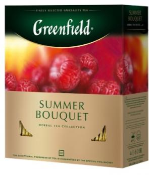 Чай GREENFIELD SUMMER BOUQUET, 100 пакетов, Лента