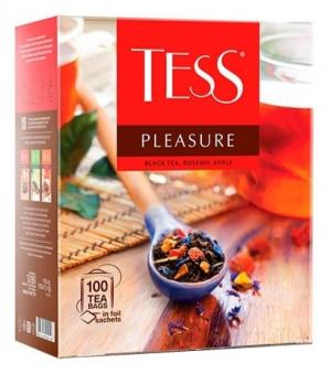 Чай черный Tess Pleasure 100 пакетиков. Лента