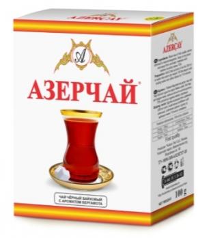 Чай черный AZERCAY с ароматом бергамота к/уп, 100 гр. Лента.