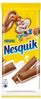 Шоколад Nesquik с молочной начинкой, 100 гр. Лента