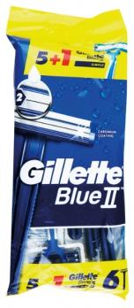 Станки для бритья одноразовые GILLETTE Disposable blue, 6 штук. Лента