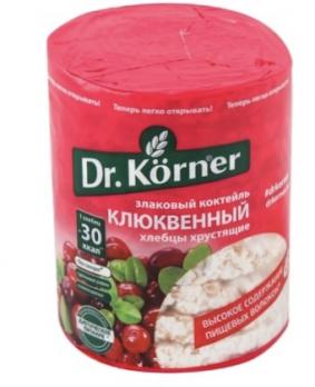 Хлебцы DR KORNER злаковый коктейль Клюквенный, 100 гр. Лента